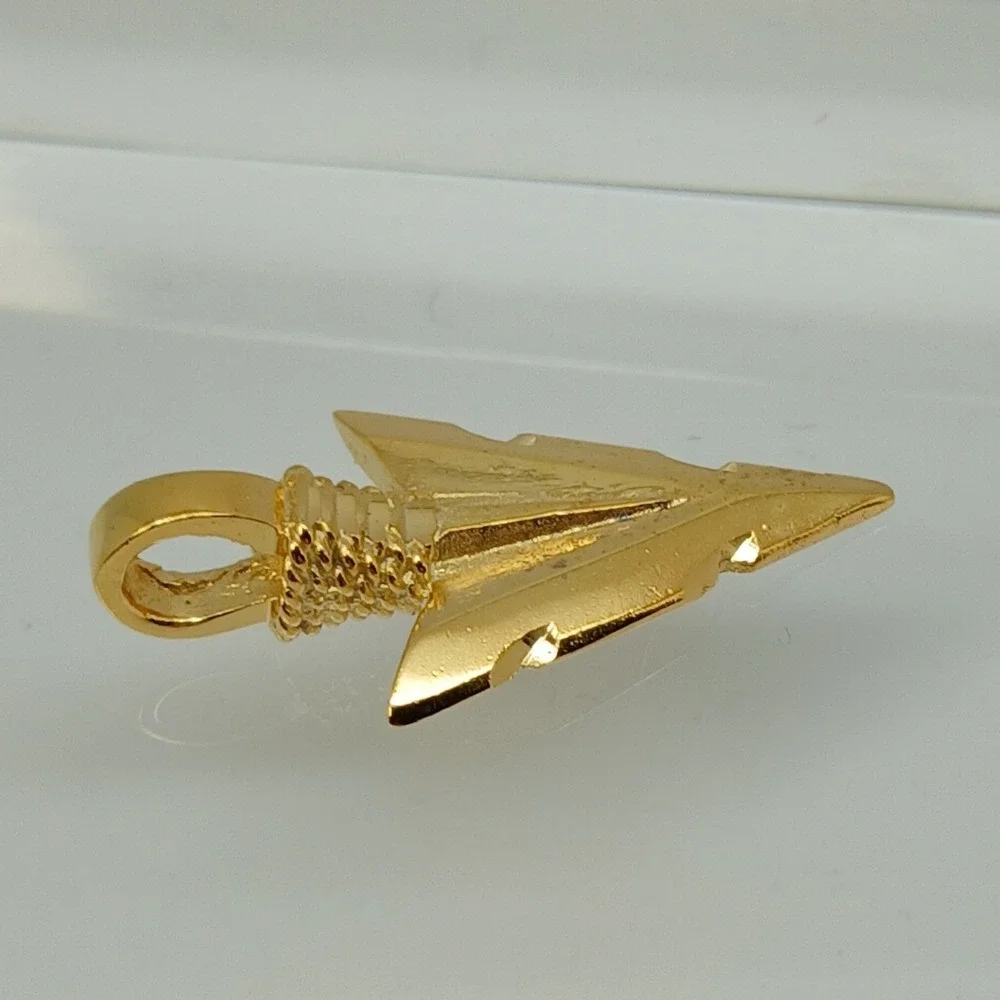 Karatbond Vintage Y2K Gold  Western Arrowhead Pendant Made in USA New Old Stock